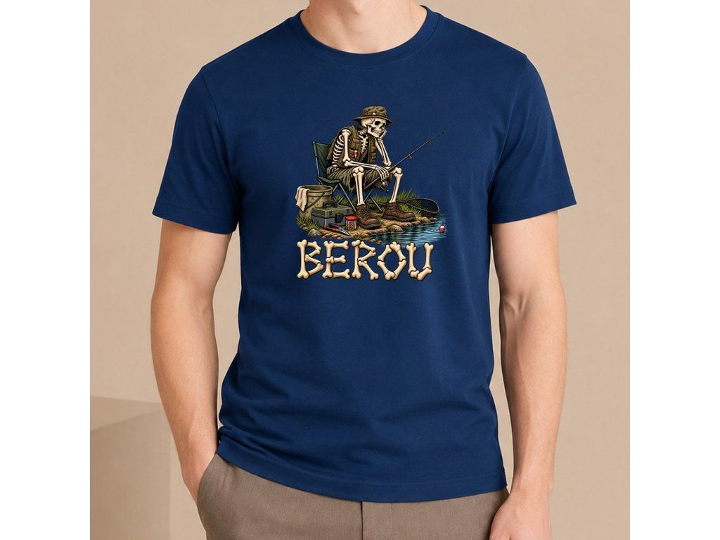 Detail rybářského motivu Berou s kostlivcem