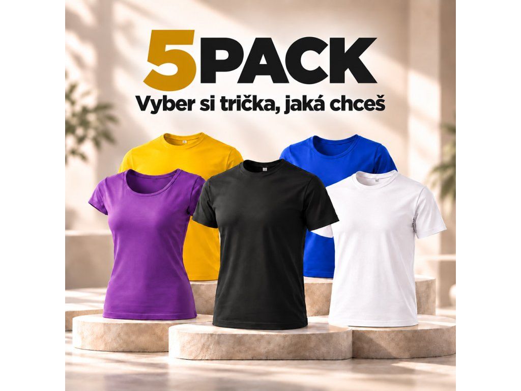 5PACK – pět triček dle vlastního výběru