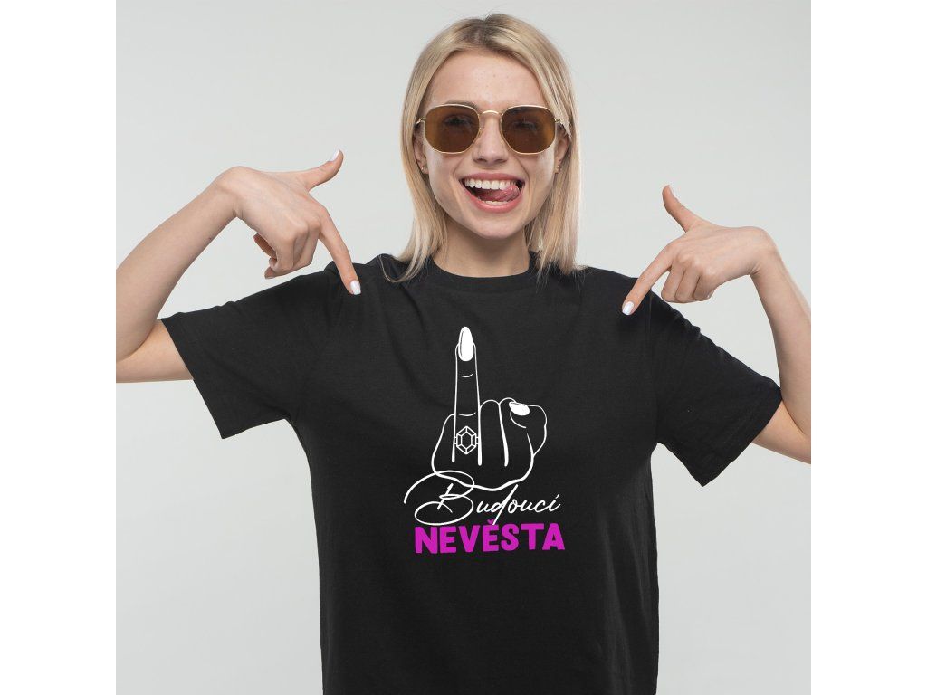 Černé tričko Budoucí nevěsta