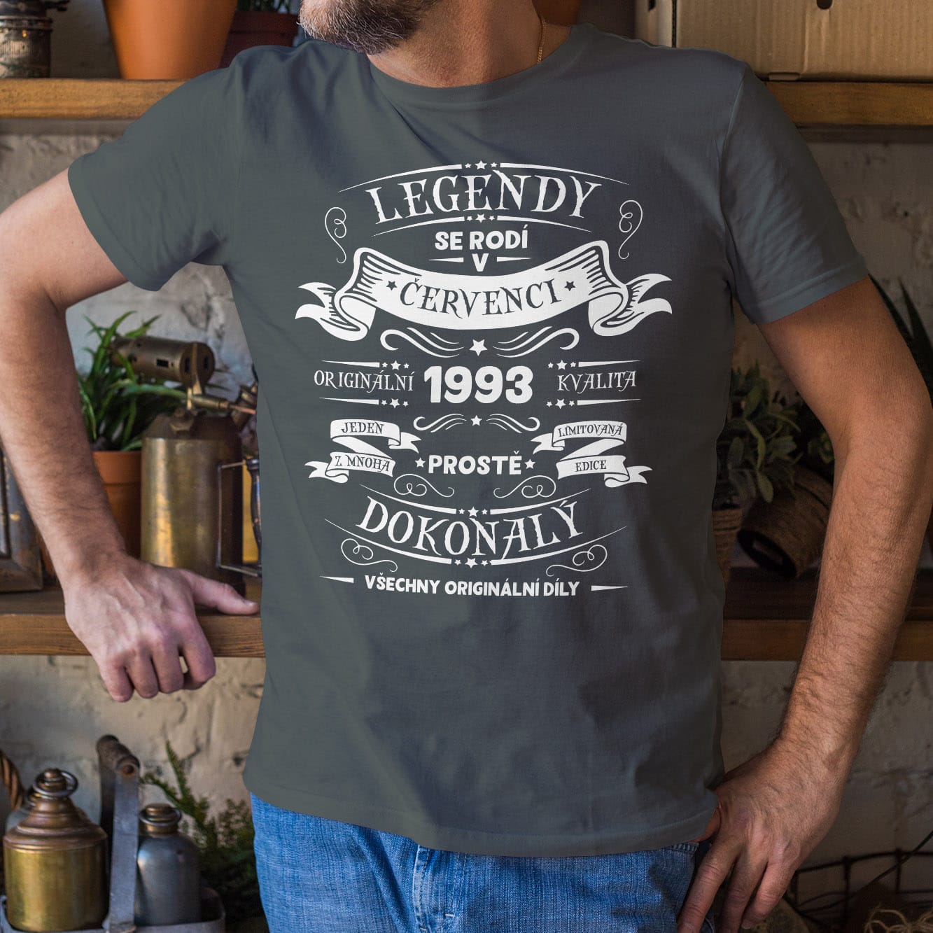Tmavá břidlice tričko Legendy