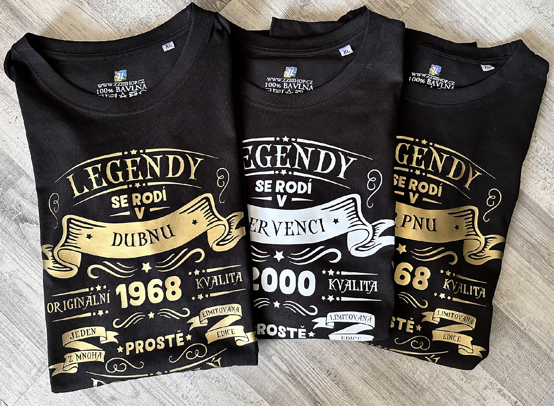 Pánské tričko Legendy se rodí k narozeninám