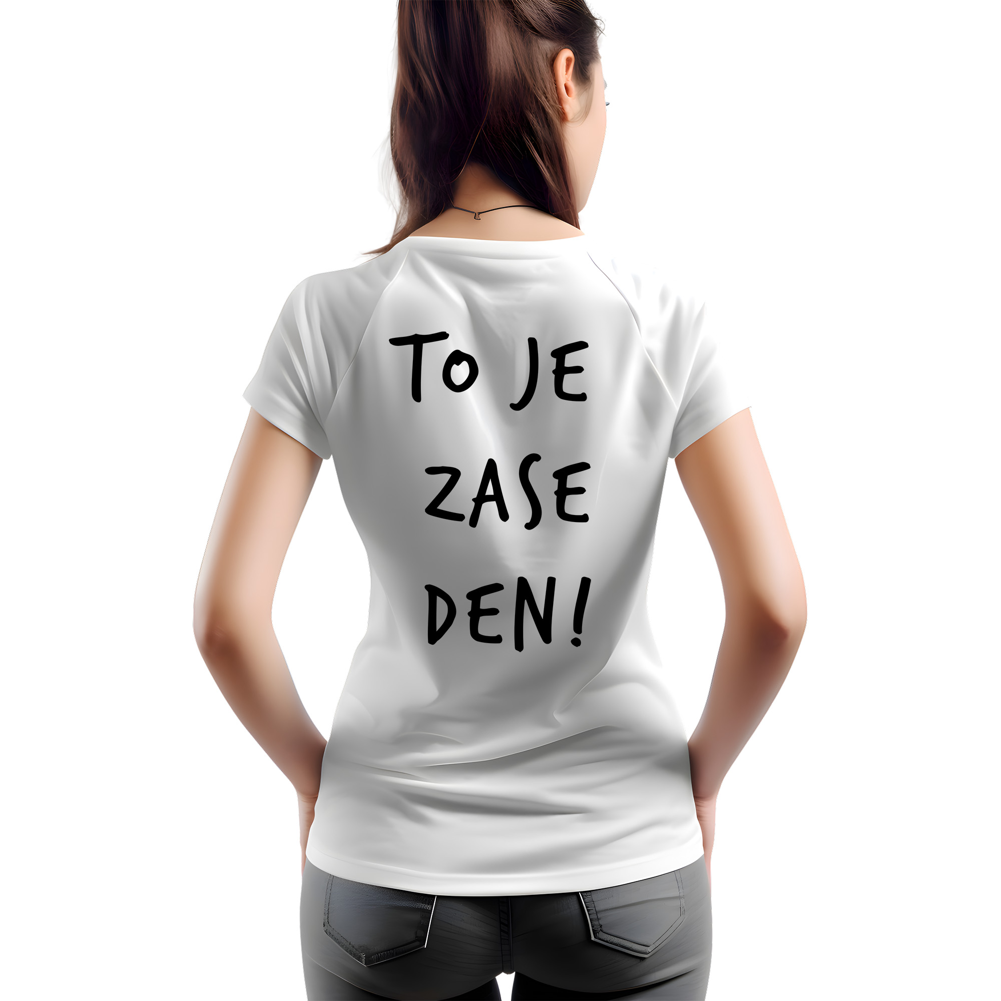 Bílé dámské tričko To je zase den